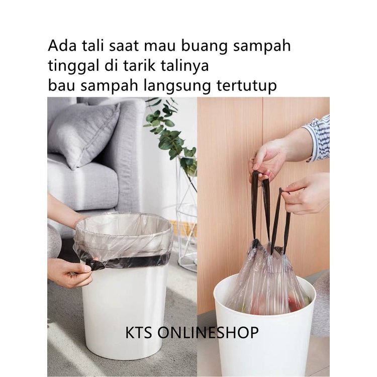 PLASTIK SAMPAH + TALI|KANTONG SAMPAH ROLL 45*50CM ISI 1-5 PCS - WORLDHOME