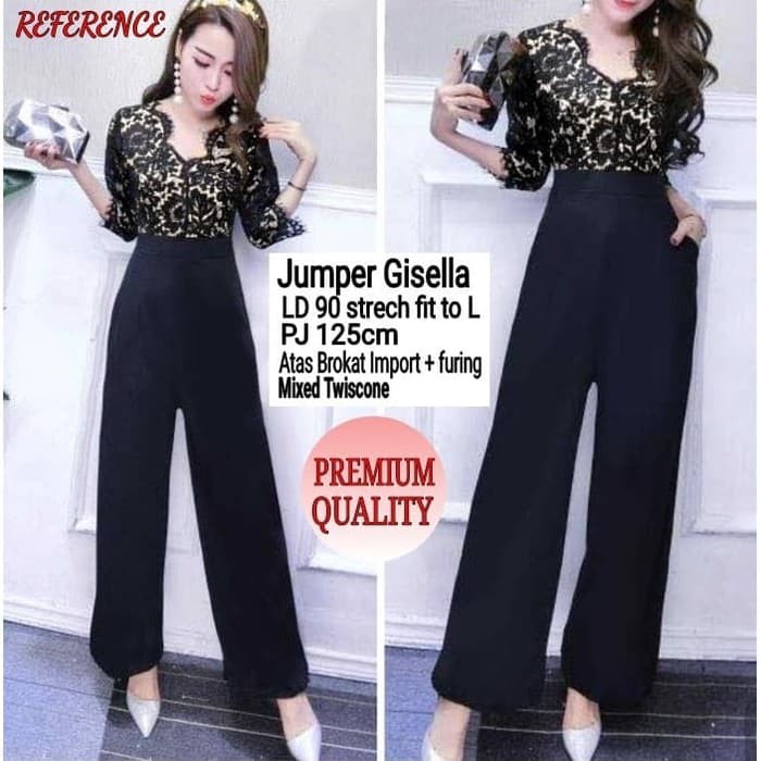Atasan promo wanita / cewe Jumpsuit Gisella untuk kerja pesta kantor