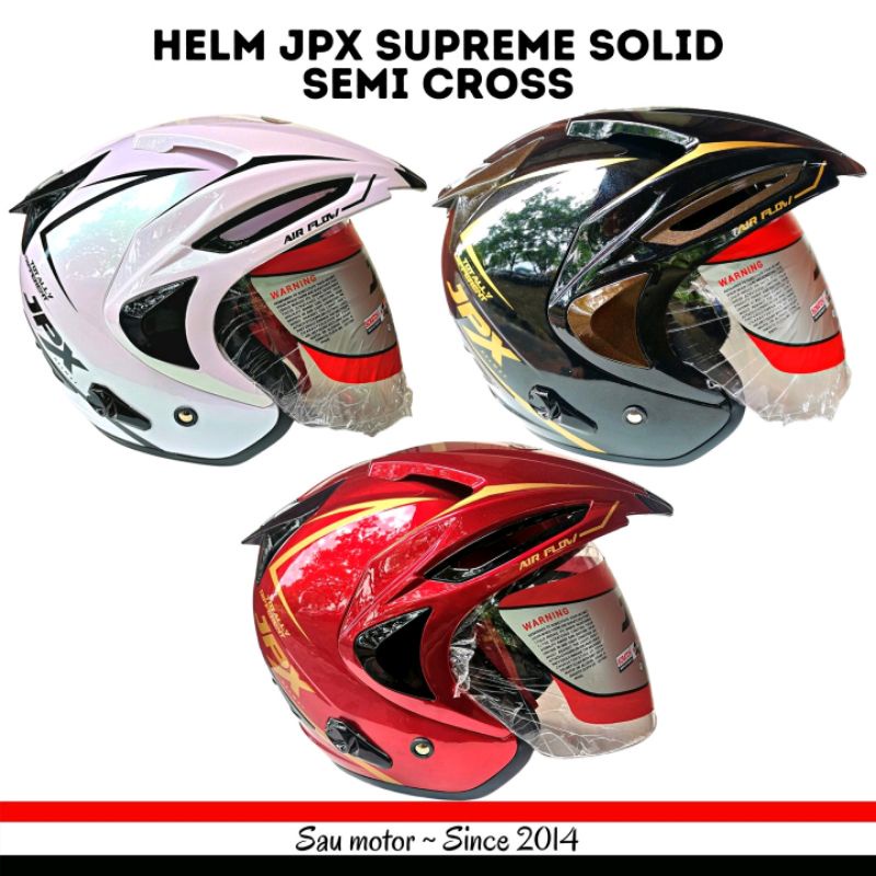 Saumotor Helm Jpx Supreme Semi Cross Helm Half Face Sni Supermoto Jpx Original