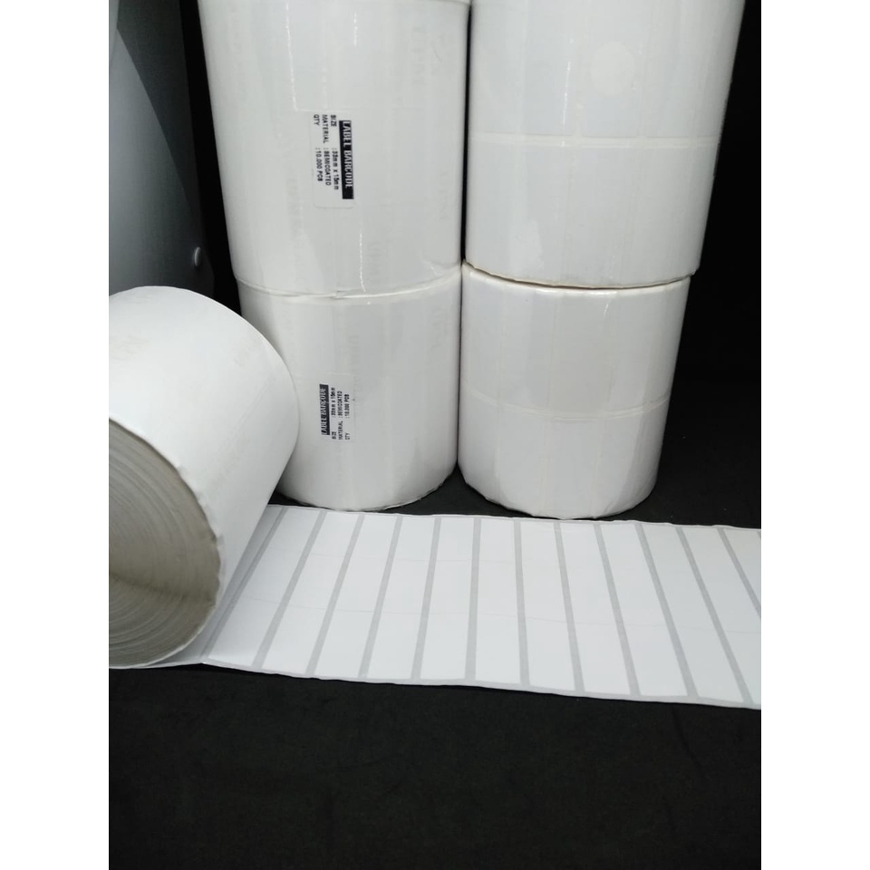 Label Semicoated 3 Line 33X15 MM isi 10.000 Pcs Label Barcode Harga Toko Minimarket Sticker 3Line