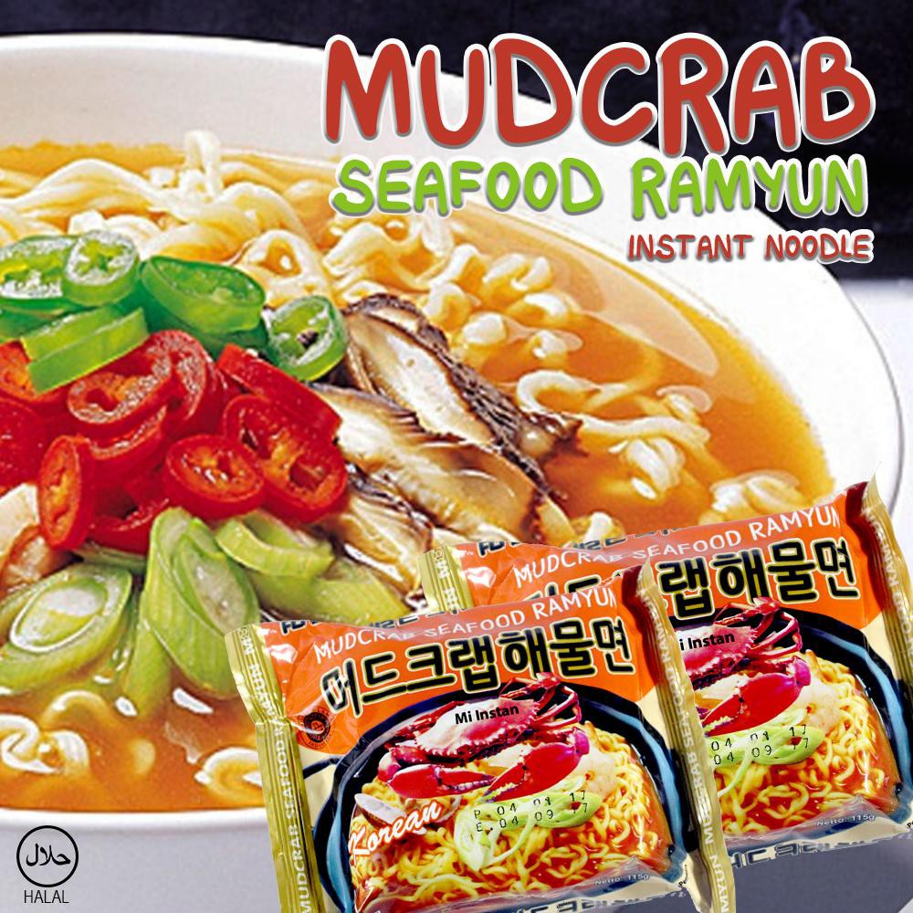 

INSTANT NOODLE SAMYANG MUDCRAB SEAFOOD RAMYUN - MIE INSTANT RASA UDANG (MUDCRAB)