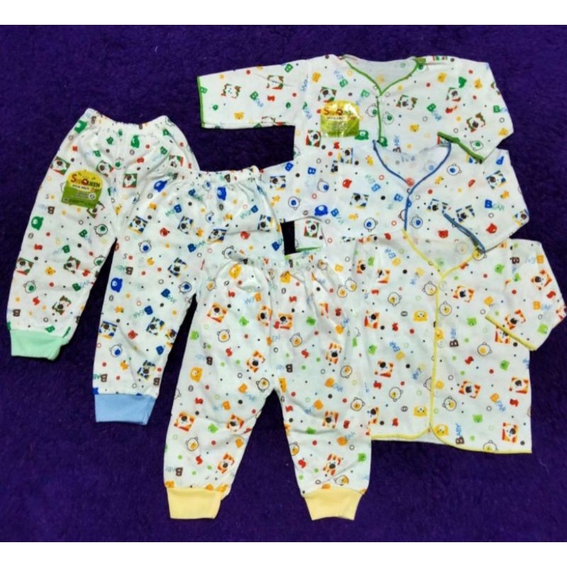 36pcs paket baju bayi baru lahir shaqueen motif SNI