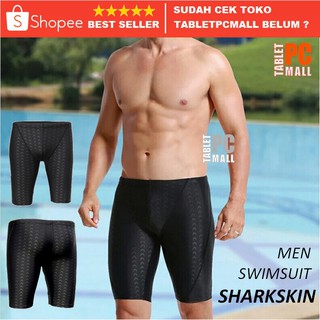 Celana Renang Pria Model Sharkskin Men Swimsuit Ukuran L XL XXL Spandex