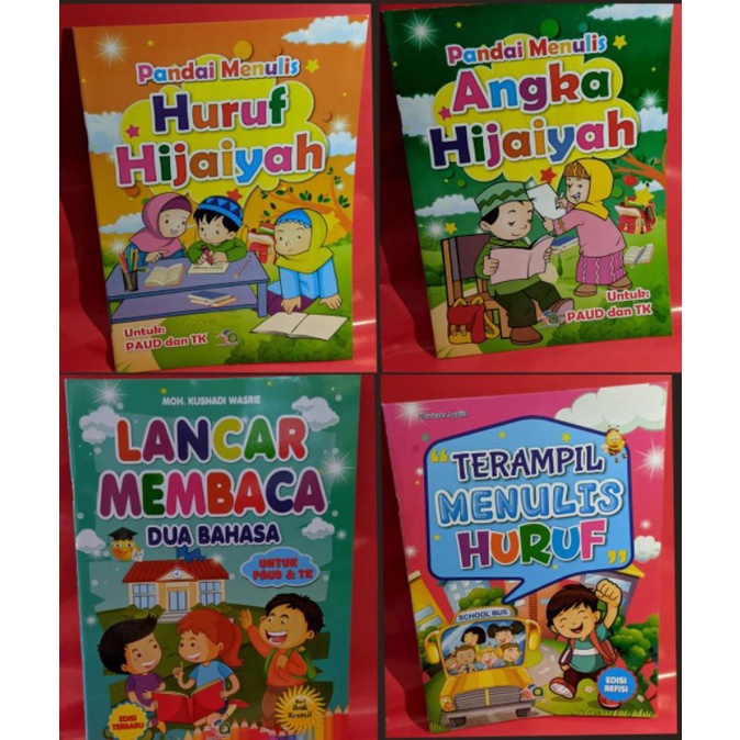 Buku TK Huruf Hijaiyah, Angka Hijaiyah, dan Menulis Huruf