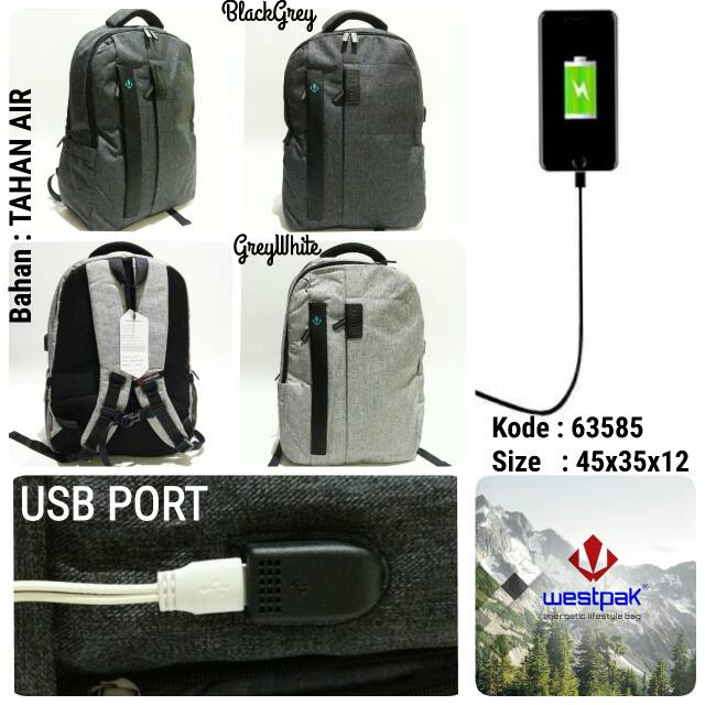 Tas sekolah ransel backpack westpak 63585 murah westpak original