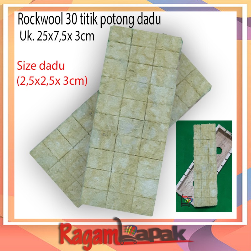 Media Tanam Hidroponik / Rockwool Hidroponik 30 titik siap Pakai