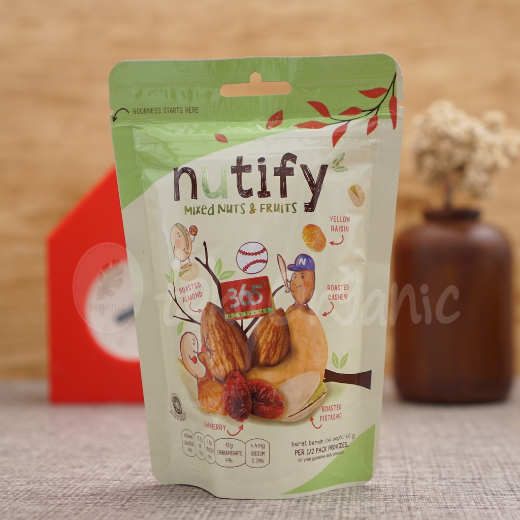 

Nutify Mixed Nut and Fruit 365 For Heart 60gr