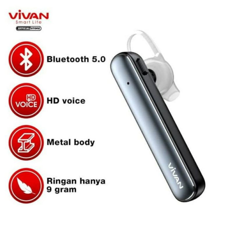 handsfree bluetooth Vivan chat 100 bluetooth headset original