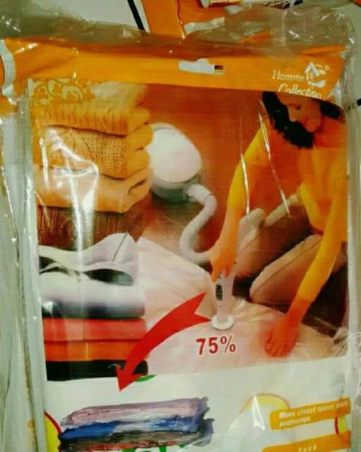 Vacuum Bag Ukuran Besar 70x100 Dengan Zipper Plastik