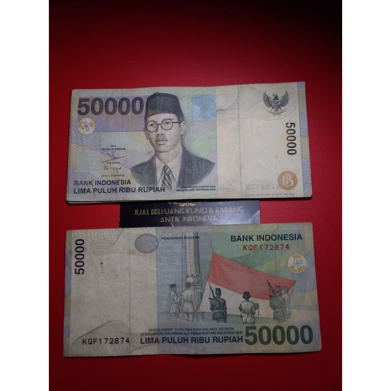 original murah harga jauh dibawah nominal wr supratman 50 ribu.lima puluh ribu 1999