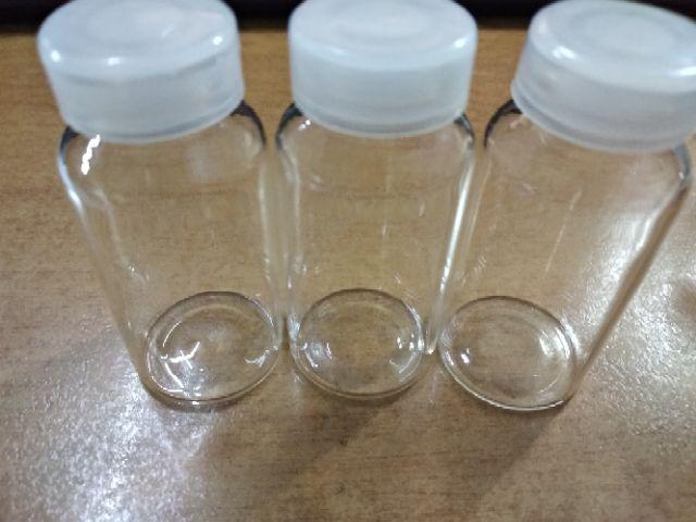 Botol Kaca 20ml Vial Tutup Plastik Kedap Udara