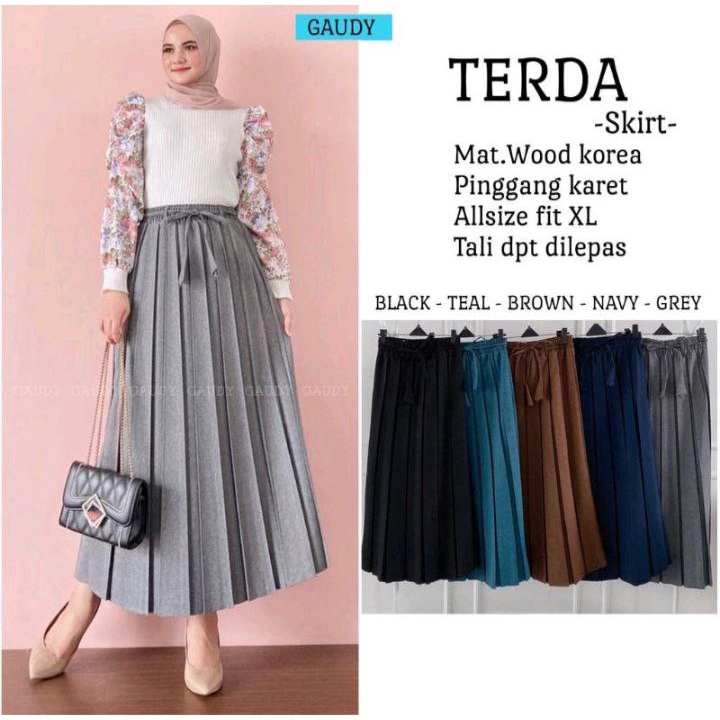 ROK PLISKET SEMI WOLL POLOS| ROK PLISKET SEMI WOL FORMAL | ROK PLISKET SEMI WOLL KERJA-POLOS RANDOM
