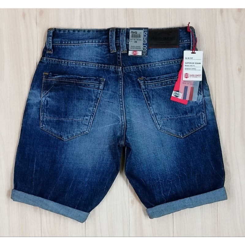 celana jeans pria pendek Hugo Ghost