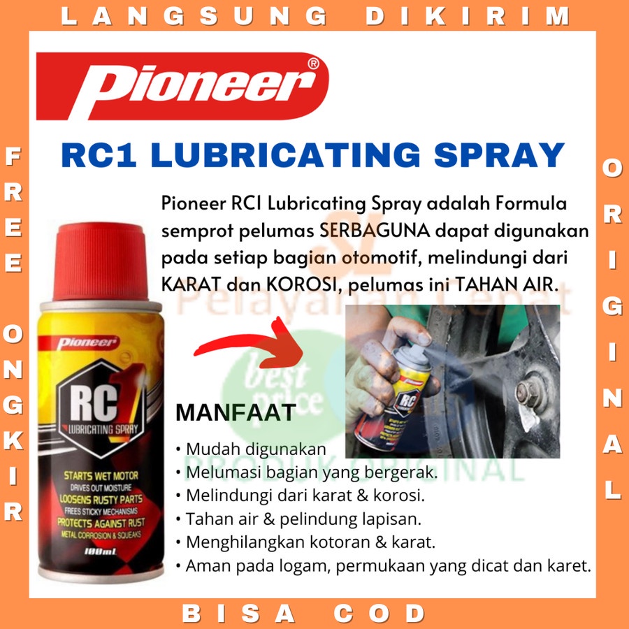 Cairan Penghilang Karat Pioneer RC1 Lubricating 100ml Pelumas Otomotif