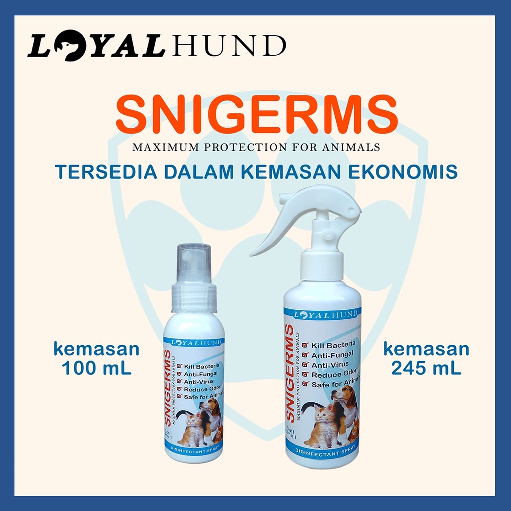 Disinfektan Spray Hewan 245 ML Anti Virus Bakteri | Snigerms Disinfectant Semprot Kandang Kucing Anjing | Penghilang Bau