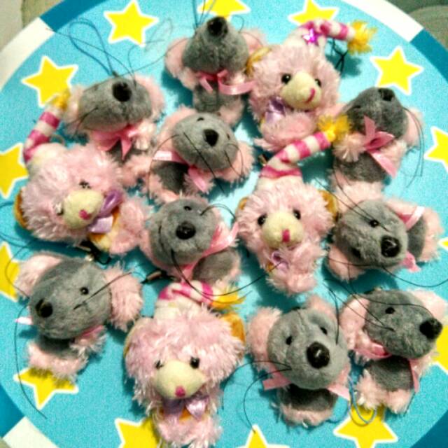 Paket Gantungan kunci boneka tikus musang