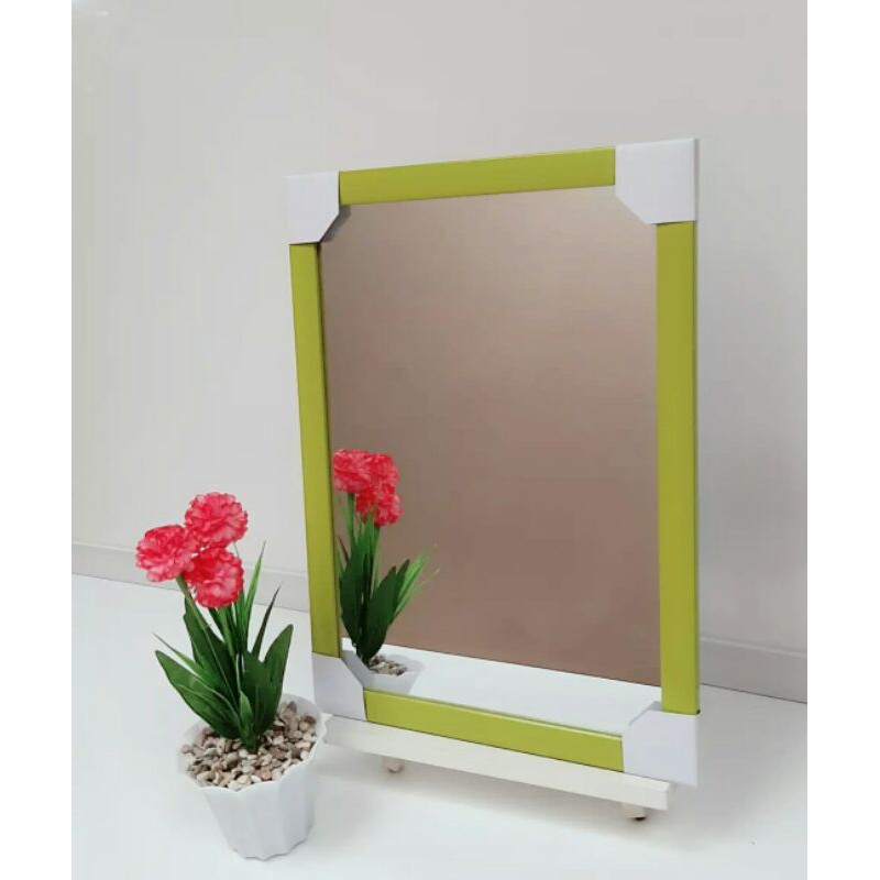 PECAH GANTI BARU/CERMIN DINDING MINIMALIS(32×44)-Hijau