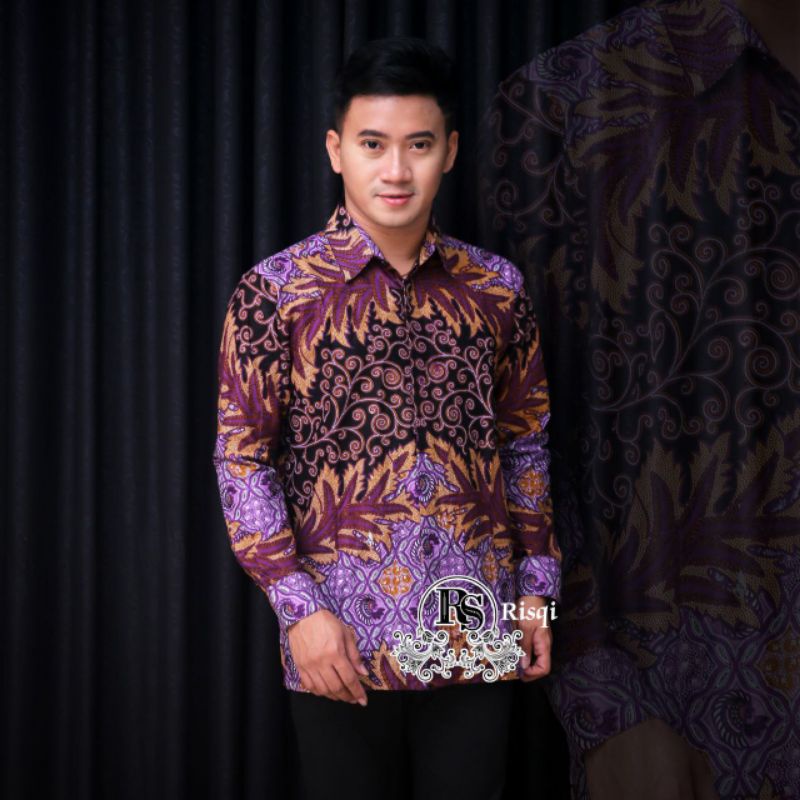 Kemeja Panjang Batik Baju Kemeja Agrapana Batik Azmil HRB0 SIZE M L XL XXL