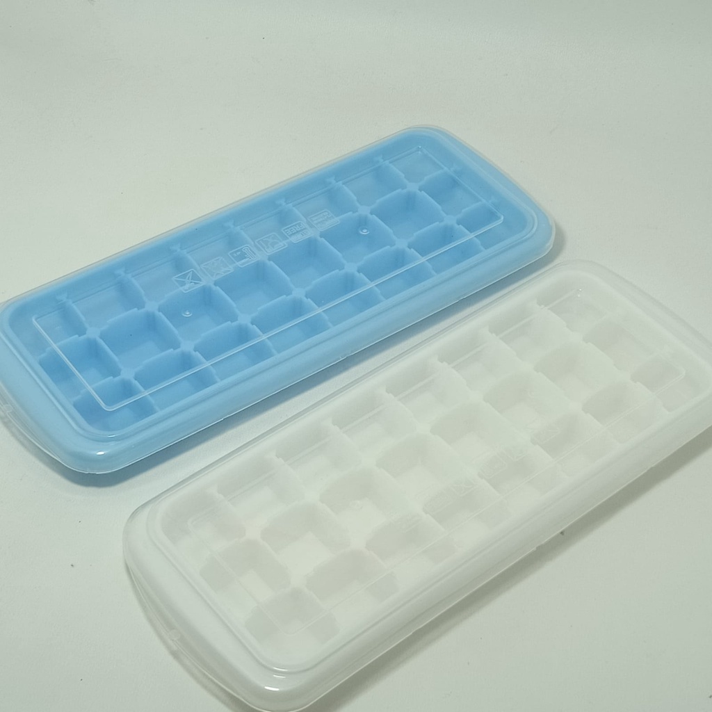 Cetakan Es Batu Bahan Silikon - Wadah Es Batu Plus Penutup