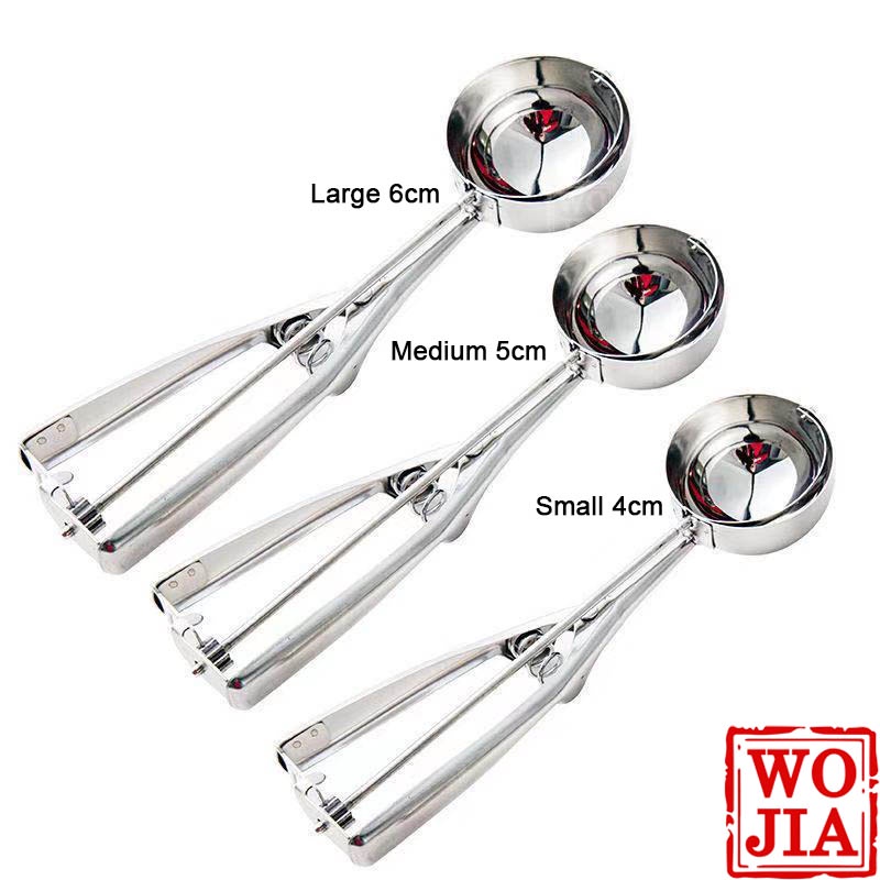 Sendok Es Krim Ice Cream Scoop Stainless Praktis Otomatis