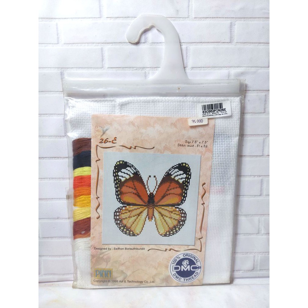 Paket DIY Craft Sulam Kristik Strimin Ori PINN 26-E Kupu Kupu Butterfly