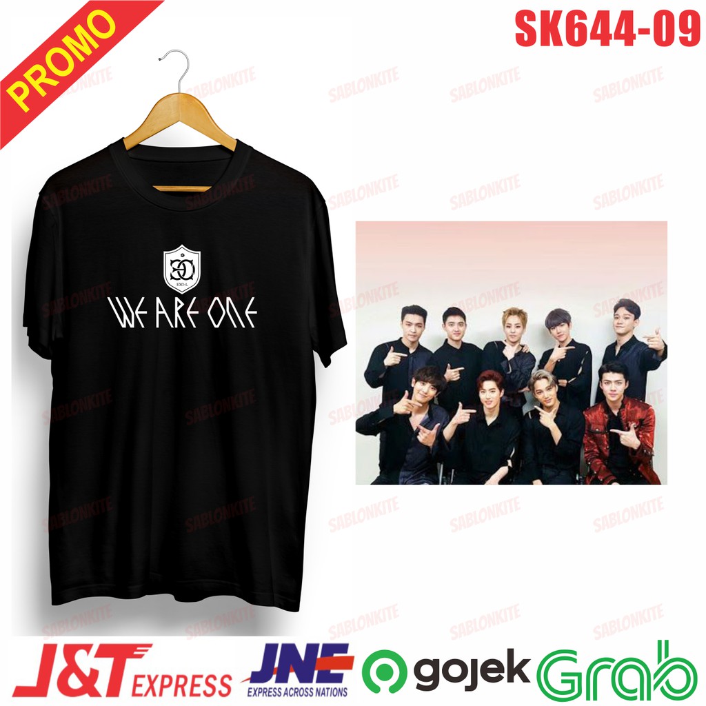 MURAH!!! KAOS KPOP EXO WE ARE ONE TULISAN SK644 UNISEX COMBED 30S