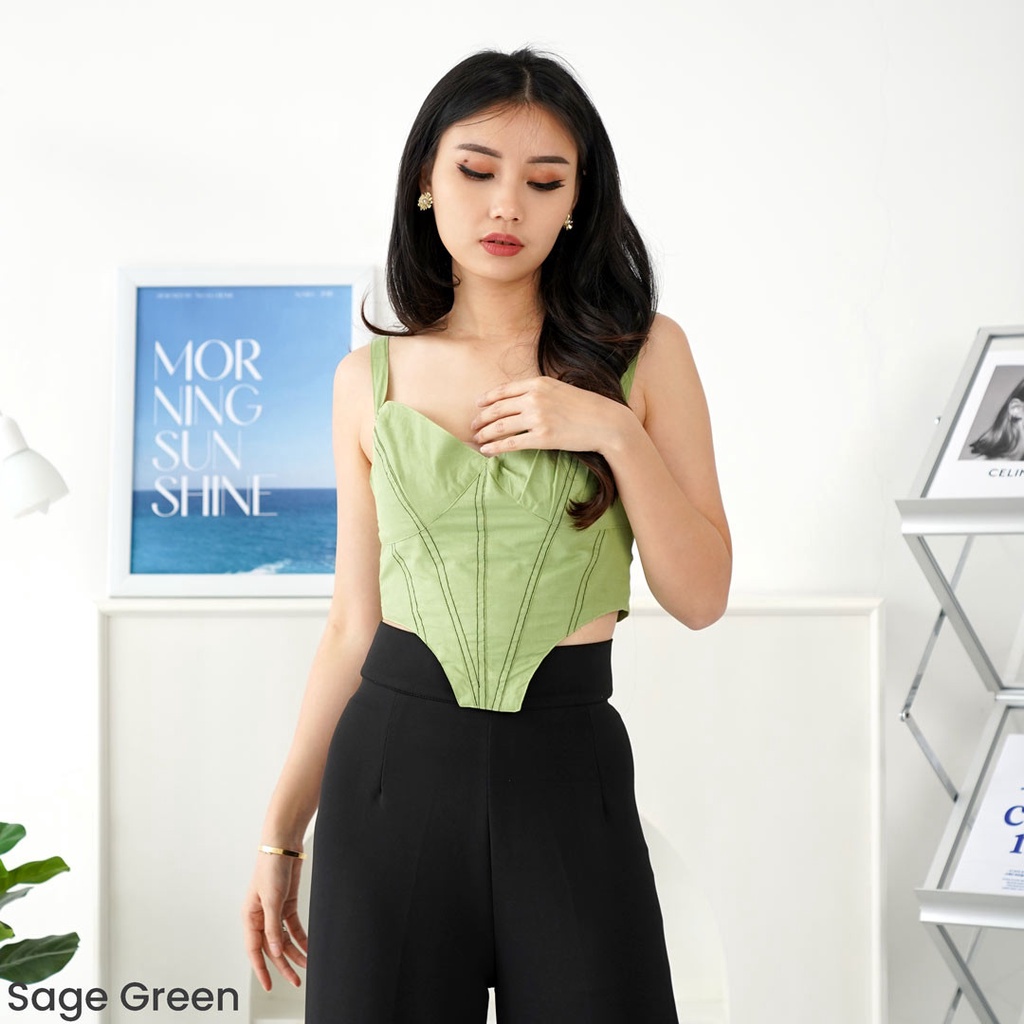 Tanktop Korset Rami Belya Atasan Tank Top Wanita