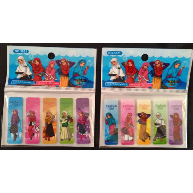 

Isi 100pc Sticky Notes Hologram/ Pembatas Buku Karakter