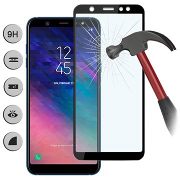 Tempered Glass Full Samsung A6 A6 Plus A8 A8 Plus Screenguard Antigores Kaca Full Temperglass