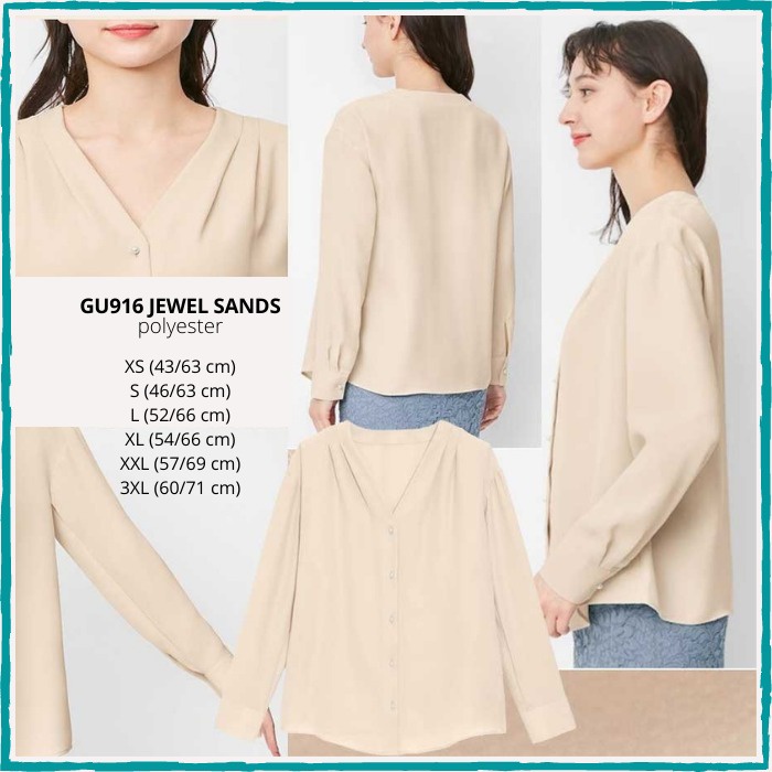 Blouse Wanita Gu By Uniqlo 916 Jewel Blouse