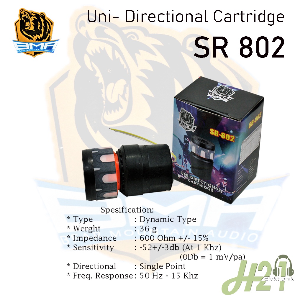 SPUL SPULL MICROPHONE MIC BMA SR 802 SPOL SPOOL ELEMEN MIK SR 802 ASLI