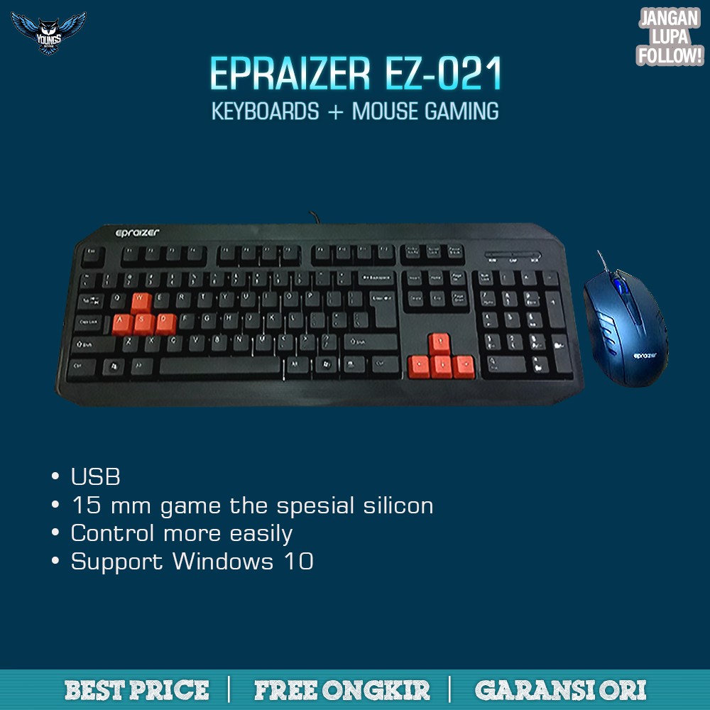 KEYBOARD MOUSE GAMING EPRAIZER EZ-021