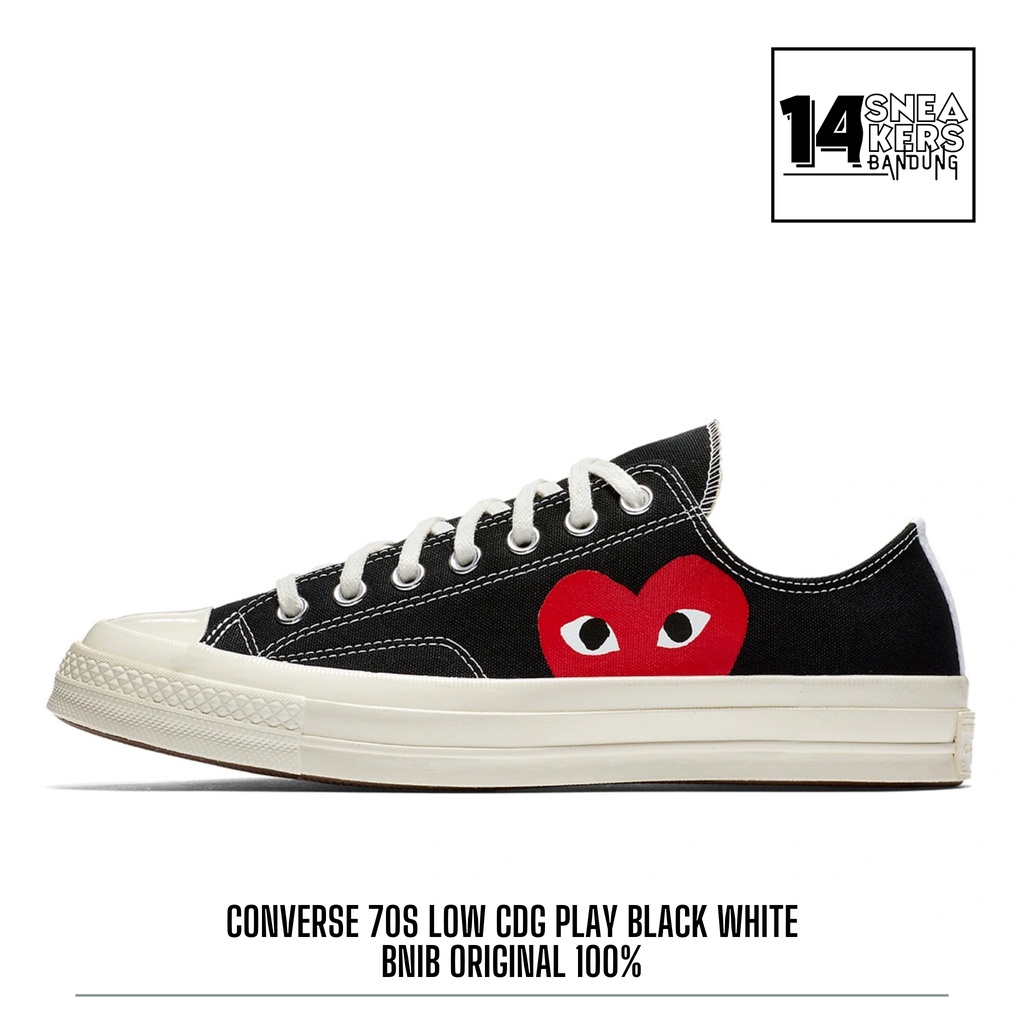 Converse 70s Low CDG PLAY Black White 100% BNIB Original Guarante