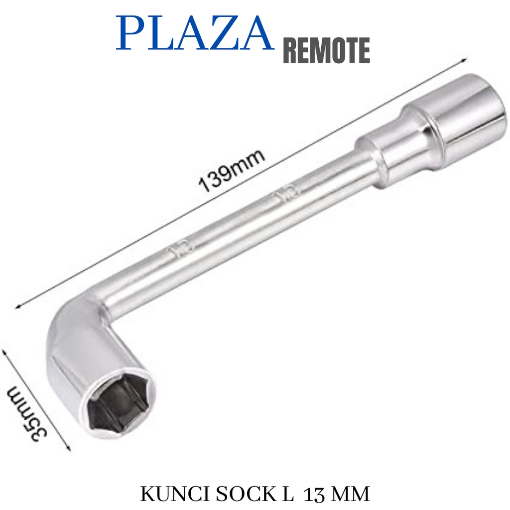 KUNCI SOCK SHOCK L 13 MM KUNCI DOUBLE SOCK ALLEN KEY 2 WAY