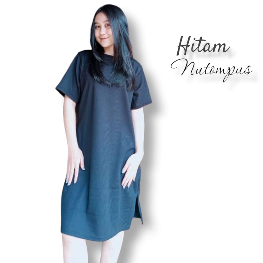 new Dress Wanita bahan Knit Premium Dress Lengan Pendek casual dress cantik dress murah dress knit