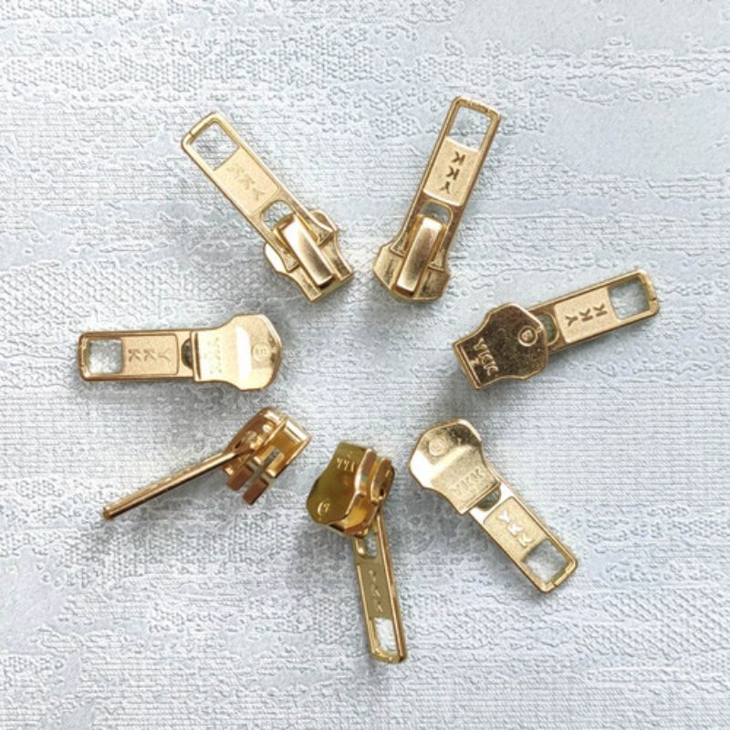 Kepala Seleting YKK 05 DA Metal Gold Head Zipper YKK Slider Gigi Besi 05 Emas