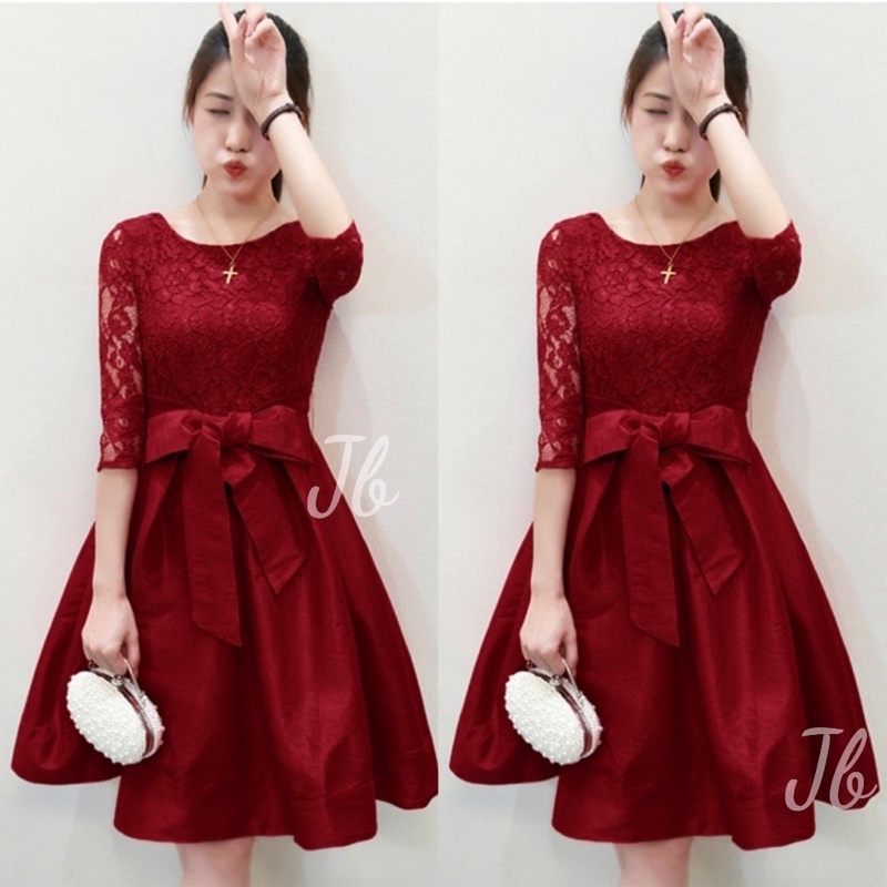 (15Motif) JC/VD- natalie dress Sincia / Dress wanita natal cantik terbaru / Merry Dress