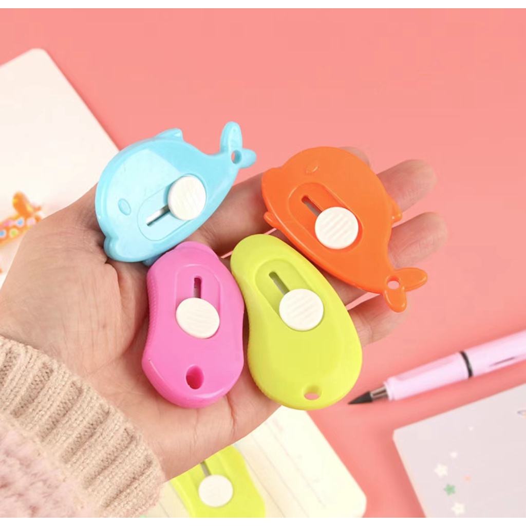 [COD] Cutter Mini Lucu Pisau Kecil Warna Warni