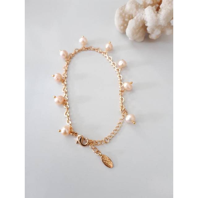 GK2 GELANG KAKI MUTIARA LOMBOK PERHIASAN WANITA UNIK GELANG MUTIARA AIR TAWAR LOMBOK