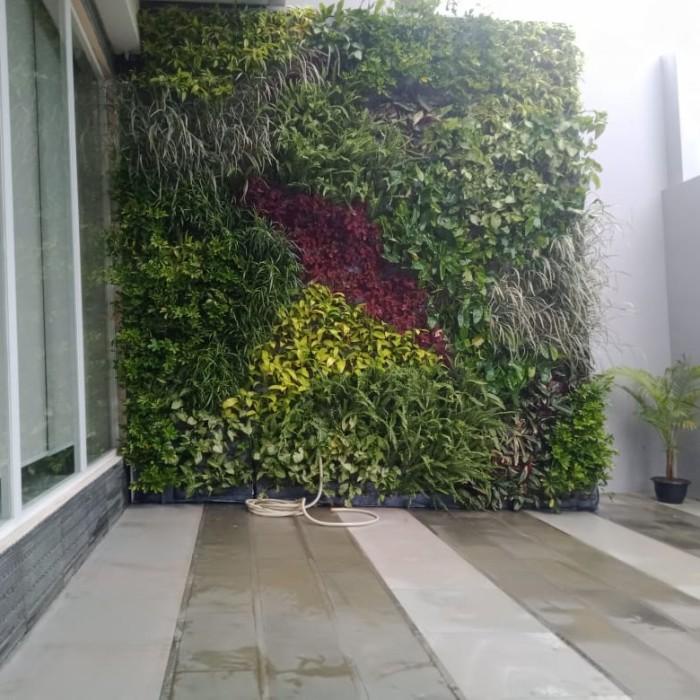 Panama Karpet Vertikal Garden/Bahan Geotextile Warna Abu-Abu