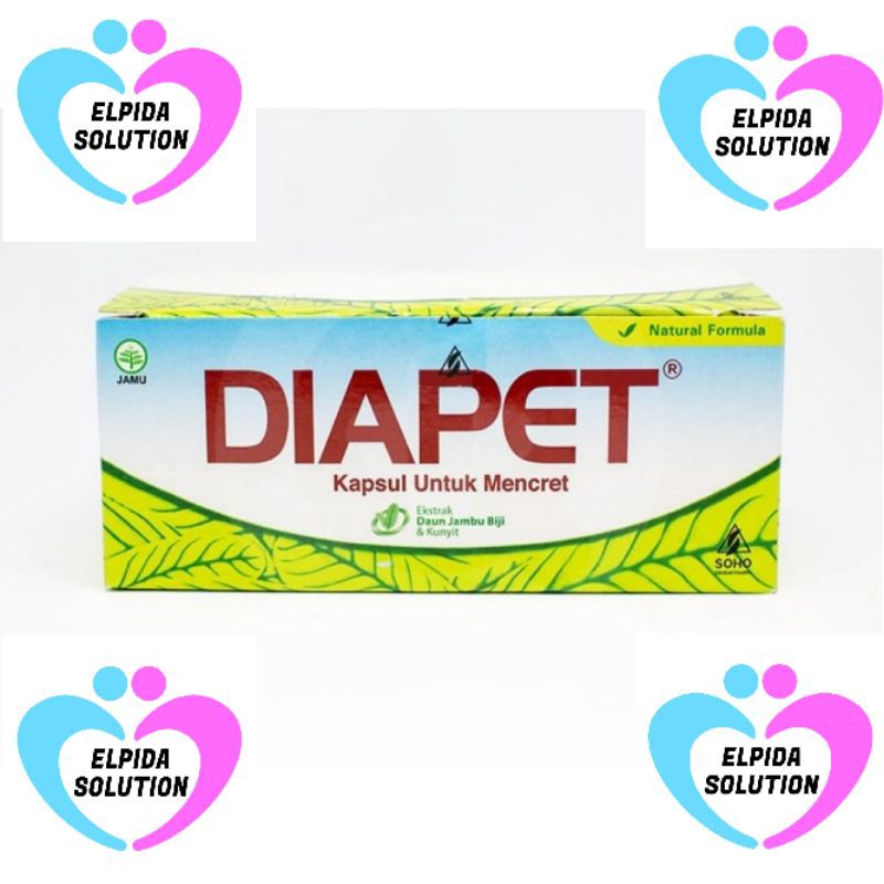 DIAPET 1 BOX 25 LEMBAR / DIAPET BOX / OBAT DIAPET DIARE / DIAPET PER BOX 25 BLISTER @4 KAPSUL