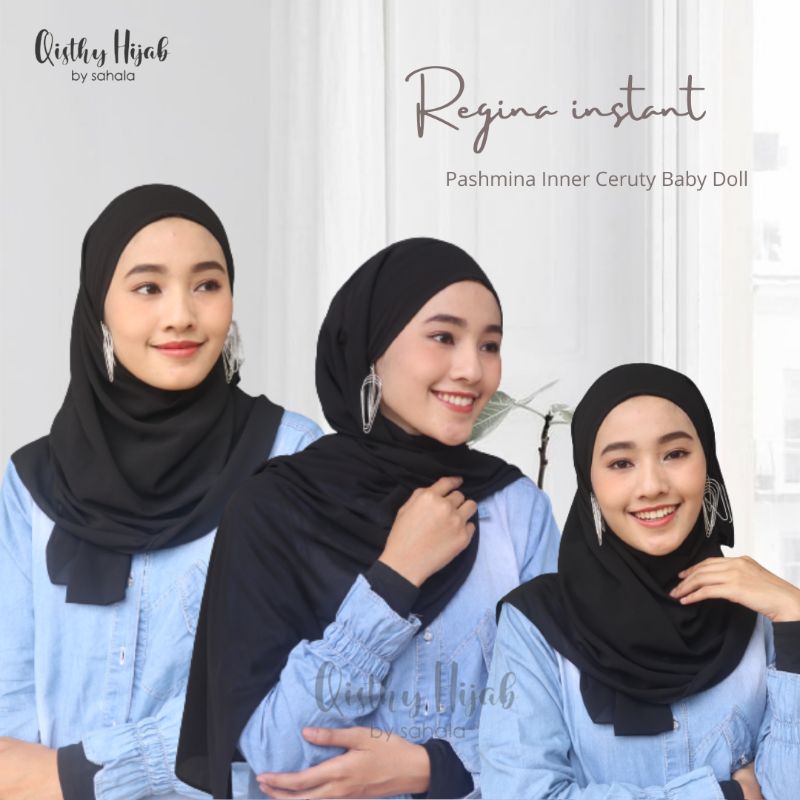 Regina instant | HIJAB PASHMINA INNER MELAYU CERUTY  BABYDOLL PREMIUM MODERN DAN TERPOPULER | Pashmina Instant Bando Malaysia | Premium Murah Segiempat malaysia|segitiga malaysia Ceruty Babydoll Qisthy hijab