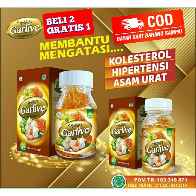 Habbats Garlive habbatussauda extra bawang premium isi 200kapsul