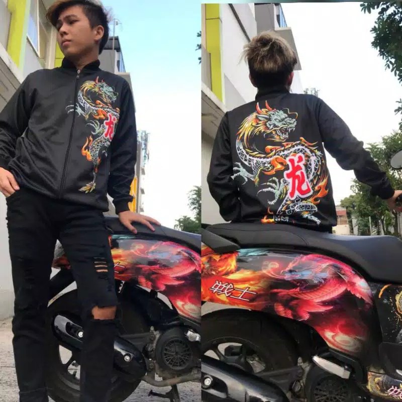 Jaket Sukajan Jepang  Printing Jaket Sukajan Yakuza Jepang