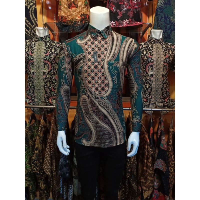 KEMEJA BATIK SLIM FIT PRIA MODERN | Kemeja pria lengan panjang | kemeja motif baru | HRBO026