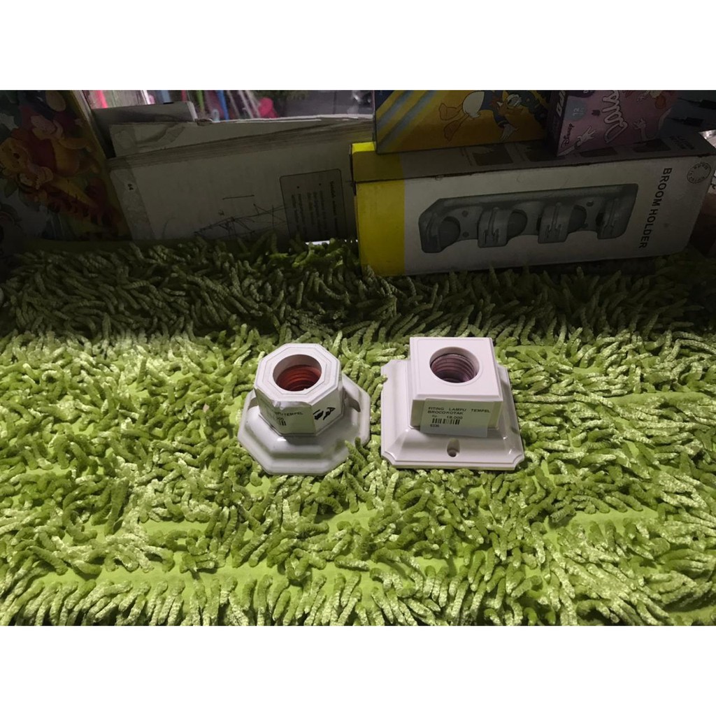 Fitting lampu tempel Atas - Rumah lampu kotak - Tempat lampu plafon