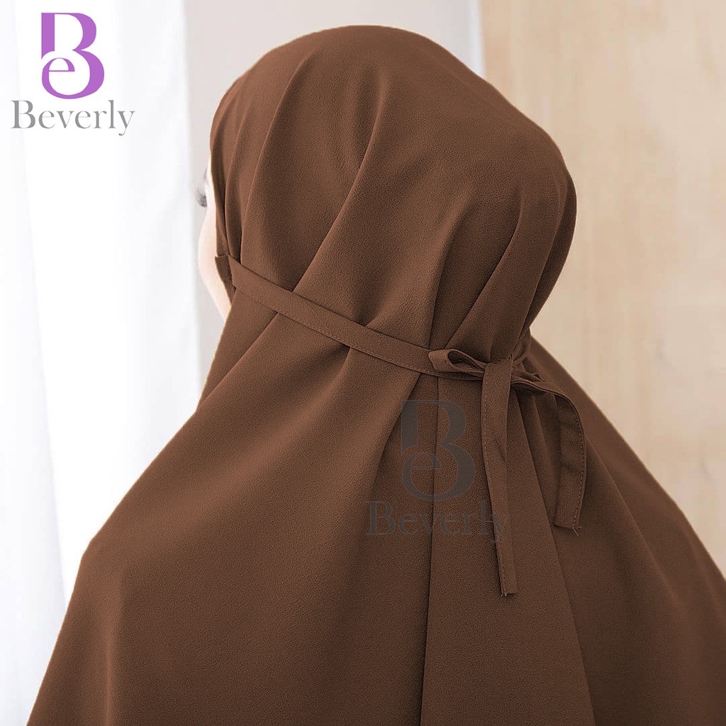 Krudung Bergo Maryam Diamond Warna Mocca Khimar Instan Murah Best Quality