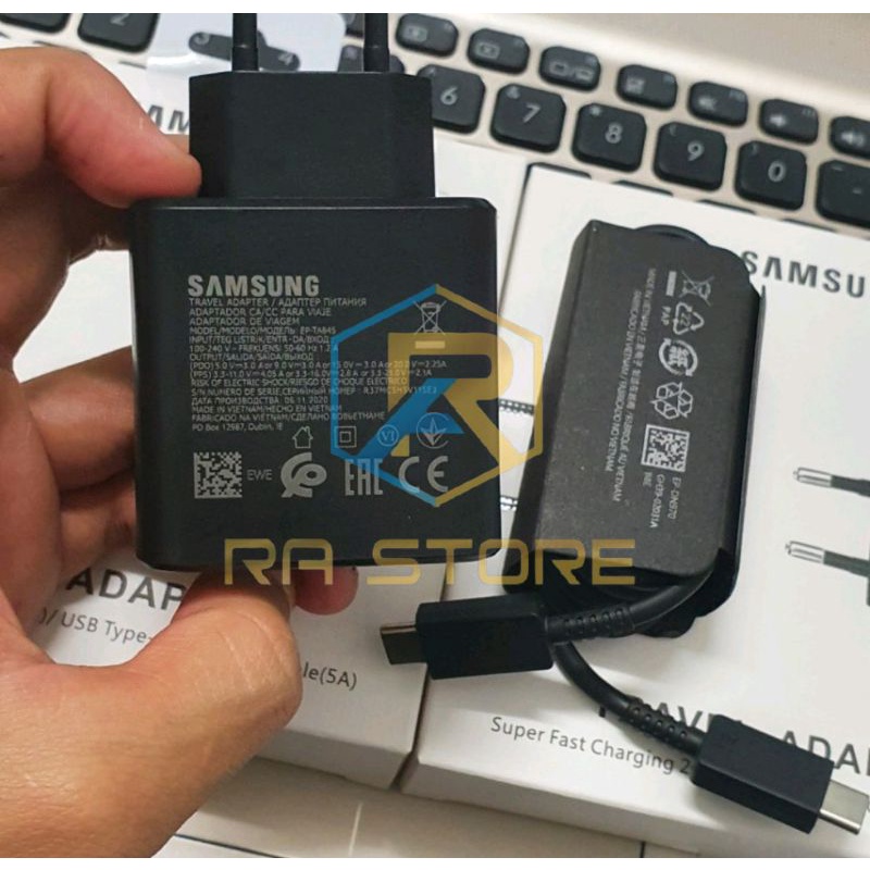 Charger Samsung S21 Ultra A71 A70S A80 S20 Note 10 USB-C TO C Carger Casan Cas TC Charging Original