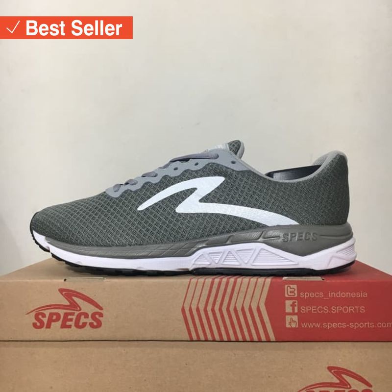 Sepatu Sport Olahraga murah awet kuat / Sepatu Running/Lari Specs Dual Enduro Palona Grey 200549