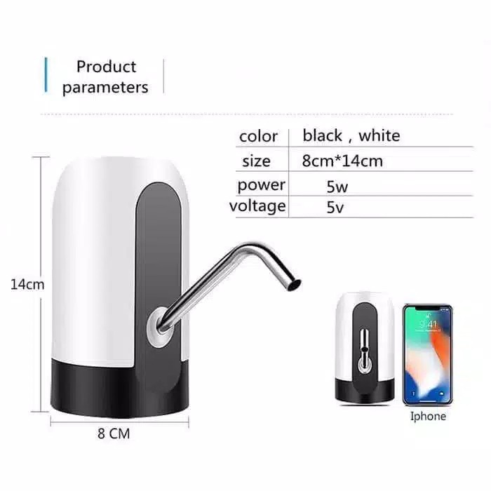 Alat Pompa / Pemompa Air Galon Elektrik Murah Usb Charger Sistem Cas Charge Pump